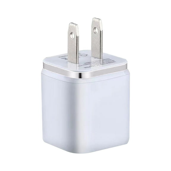 USB Wall Charger, USB Charger Block，Dual Port USB Cube Charger，Power Adapter Charging Plug Box Brick for Phone 16/15/14/13/12/11/Pro Max/SE/XS/XR/X,Android Phones, and More (Silver)