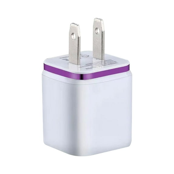 USB Wall Charger, USB Charger Block,Dual Port USB Cube Charger,Power Adapter Charging Plug Box Brick for Phone 16/15/14/13/12/11/Pro Max/SE/XS/XR/X,Android Phones, and More (Purple)