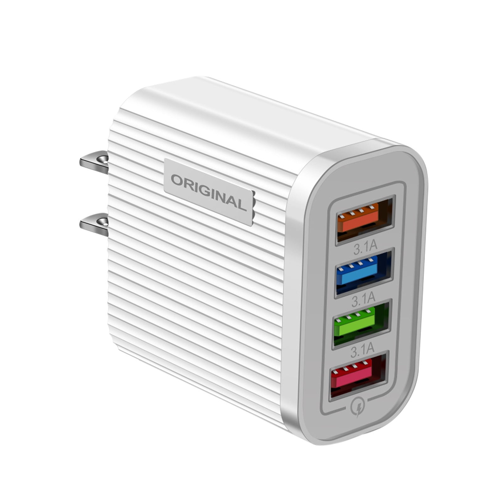 USB Wall Charger, Wall Plug 4-Port USB Charging Station 3.1A Power ...