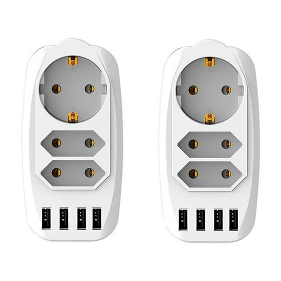 USB Wall Charger,With USB 7 In 1 Strip Outlet Wall USB Adapter,Multi Device Charger Organizer Compatible With Tablet And Cell Phone ,Multi-Device Charger