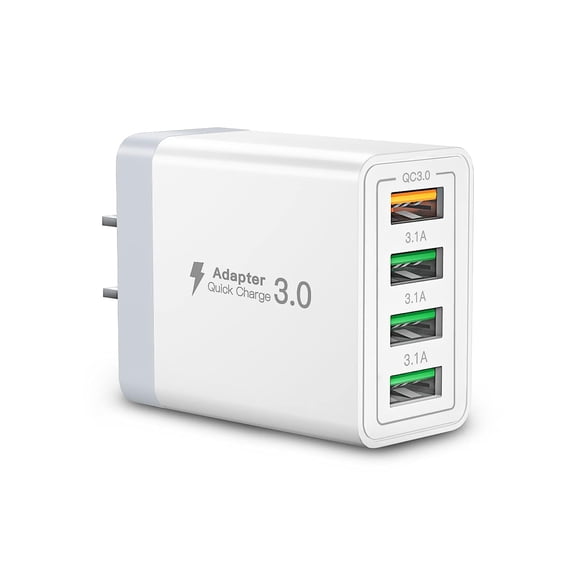 USB Wall Charger, pannbo 40W 4-Port Fast Charger Block, Multiport USB Cube Power Adapter Wall Charger Plug Charging Block for iPhone 15 14 13 12 11 Pro Max XR Xs Max 8,Samsung,Android Phones