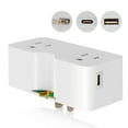 thumbnail image 1 of USB Wall Outlet Extender, Multi Plug Outlet Splitter with USB C & USB A Ports (4.2A in Total), Outlet Extender Wall Tap, 2 Prong to 3 Prong Grounding Adapter Plug, 125V, ETL Listed, White, 1 Pack, 1 of 8