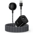 thumbnail image 1 of USB Watch Charger,Wireless Magnetic iWatch Fast Charging Pad Replacement USB Watch Plug Dock Stand w/ 3FT USB Charger Cable Cord & USB Charger Block Adapter Compatible for iWatch Charger,FCC Approved, 1 of 8