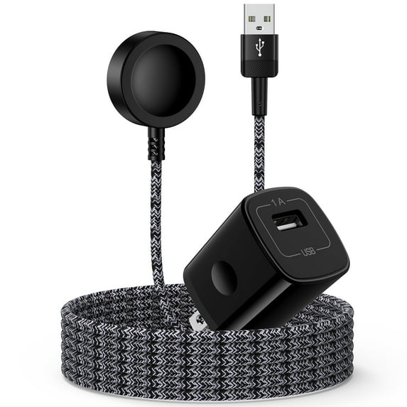 USB Watch Charger,Wireless Magnetic iWatch Fast Charging Pad Replacement USB Watch Plug Dock Stand w/ 3FT USB Charger Cable Cord & USB Charger Block Adapter Compatible for iWatch Charger,FCC Approved