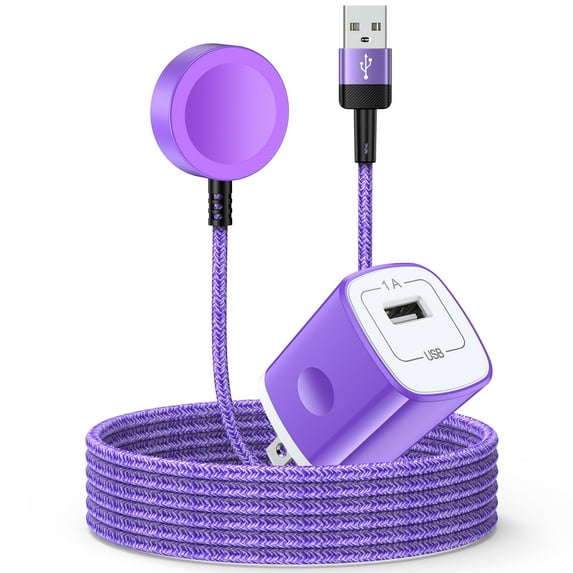 USB Watch Charger,Wireless Magnetic iWatch Fast Charging Pad Replacement USB Watch Plug Dock Stand w/ 3FT USB Charger Cable Cord & USB Charger Block Adapter Compatible for iWatch Charger,FCC Approved