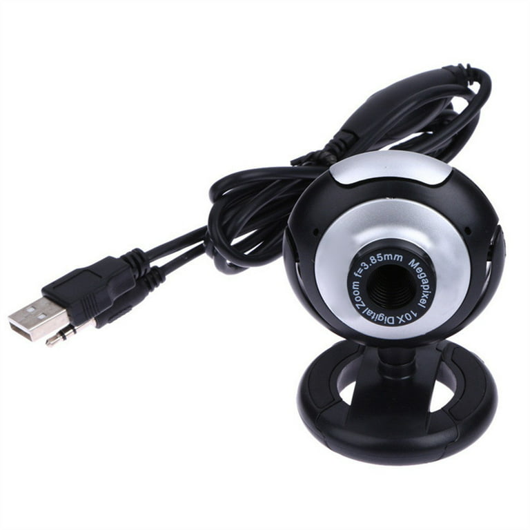 USB Webcam Camera with Mic Night Vision Web Cam For PC Laptop Class 360  Degree
