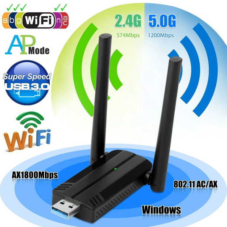 USB WiFi Adapter, AC600 Mbps Dual Band 2.4/5Ghz Wireless Mini Network  Adapter 802.11 , Support PC Desktop Laptop MAC Book Windows Notebook