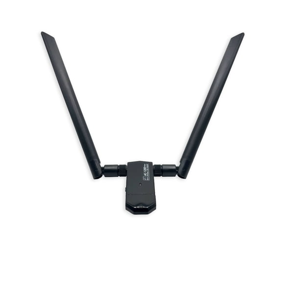 USB WiFi Adapter AC1200 Dual Band  RTL8812AU Wireless USB Adapter with External Antennas, Linux (Kali, Ubuntu, Debian, Mint) + Windows & macOS, USB 3.0, Driver Mini CD