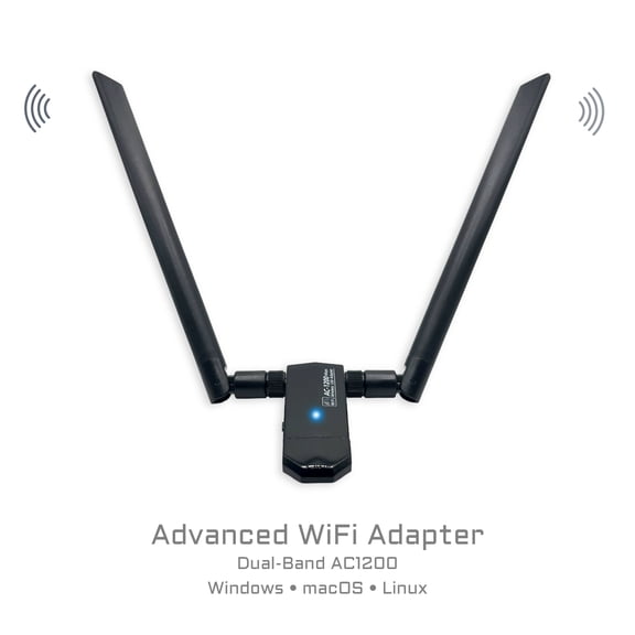 AC1200 USB WiFi Adapter for Kali Linux, Ubuntu, Mint and Windows, RTL8812AU Dual-Band USB 3.0 Monitor Mode