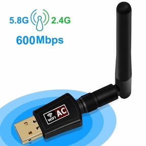 USB WiFi Adapter AC600Mbps, USB 2.0 Wireless Network WiFi Dongle with 2dBi Antenna for for PC/Desktop/Laptop/Mac,Compatible with