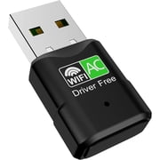 محول USB WiFi للكمبيوتر المكتبي، محول WiFi لاسلكي ثنائي النطاق 2.4G 5.8G بسرعة 600 ميجابت في الثانية للكمبيوتر المحمول، دعم الشبكة اللاسلكية Windows 11/10/8/7/Xp، دونجل USB للكمبيوتر الشخصي