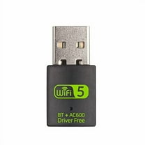 USB WiFi Bluetooth Adapter,600Mbps Dual Band 2.4/5GHz Wireless Network Card,USB WiFi Dongle for PC/Laptop/Desktop,Support Windows XP/7/8.1/10
