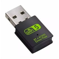 USB WiFi Bluetooth Adapter,600Mbps Dual Band 2.4/5Ghz Wireless Network External Receiver,Mini WiFi Dongle for PC/Laptop/Desktop Computer Driver Free Green WI-FI