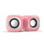 USB Wired Computer Speakers Pink Laptop Speaker Subwoofer Deep Bass Sound Box Music Player Loudspeaker