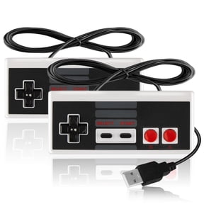 USB Wired Controller for NES Games,Compatible Windows PC Mac Linux RetroPie NES Emulators, USB Retro Classic Joystick Raspberry Pi Gamepad Controller for Authentic Gaming Experience ( 2 Pack )