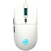 USB Wired Gaming Mouse,USB Computer Mouse with 4 Adjustable DPI, RGB Backlit LED, Side Buttons, Ergonomic Design Mice for PC, Laptop, Windows, Mac, Vista, Linux, Gamer,White