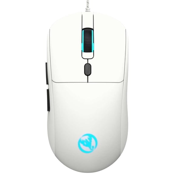 USB Wired Gaming Mouse,USB Computer Mouse with 4 Adjustable DPI, RGB Backlit LED, Side Buttons, Ergonomic Design Mice for PC, Laptop, Windows, Mac, Vista, Linux, Gamer,White