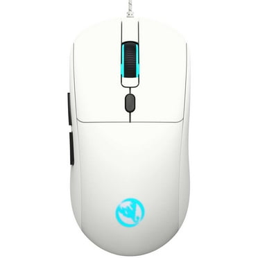 USB Wired Gaming Mouse,USB Computer Mouse with 4 Adjustable DPI, RGB Backlit LED, Side Buttons, Ergonomic Design Mice for PC, Laptop, Windows, Mac, Vista, Linux, Gamer,White