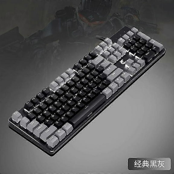 USB Wired Keyboard Desktop Mechanical Keyboard Gaming Mechanical Keyboard (black Gray)