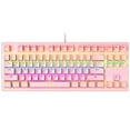 thumbnail image 1 of USB Wired Mechanical Keyboard,87 Key RGB Backlit  Keyboard,Suspend Keycap,Sense of Paragraph Gaming Keyboard for Office Games, 1 of 13
