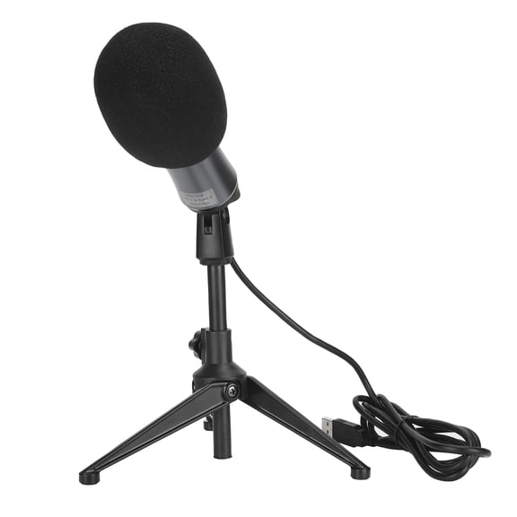 USB Wired Microphone Condenser Type W/Mini Tripod for Computer Laptop Live Streaming