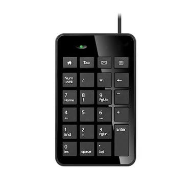 Keyboard With Number Pad USB Numeric Keypad, Portable Slim Mini Number Pad For Laptop Desktop Computer PC, Full Size 19 Key, Big Print Letters, For 7/8/9/10/for IOS/for Android Number Keypad For Laptop