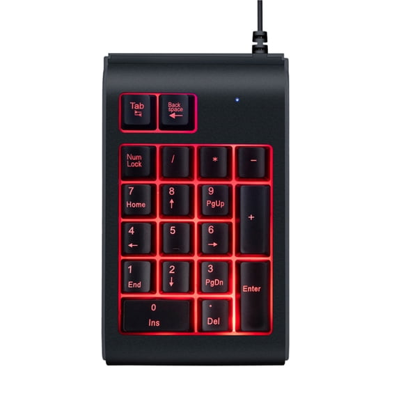 Keyboard Keyboard Pad Backlit USB Wired Numeric Keyboard with RGB Lighting and Three Keypad Colors for Enhanced Typing and Control
