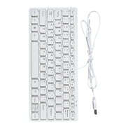 USB Wireds Mini Keyboards 78 Key Slim and Ergonomic for Desktop Computer and Laptop Use