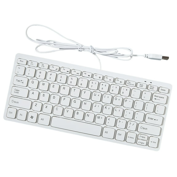 Thin Wireds USB Mini Keyboards 78 Key Ergonomic for Comfortable Typing on PC Laptop