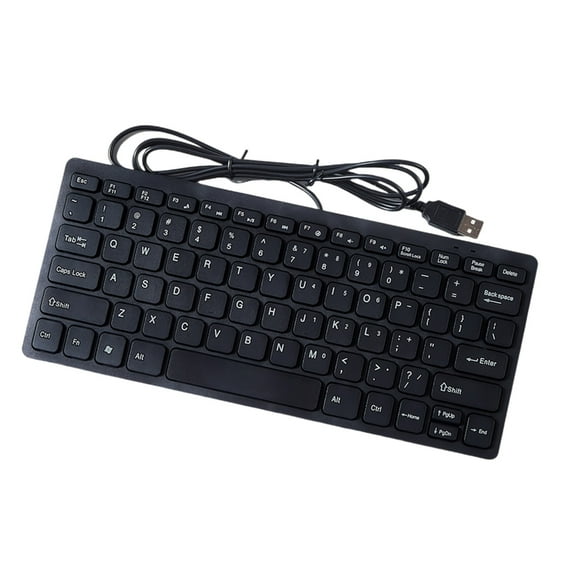 USB Wireds Slim Mini Keyboards 78 Key Ergonomic for Business Office