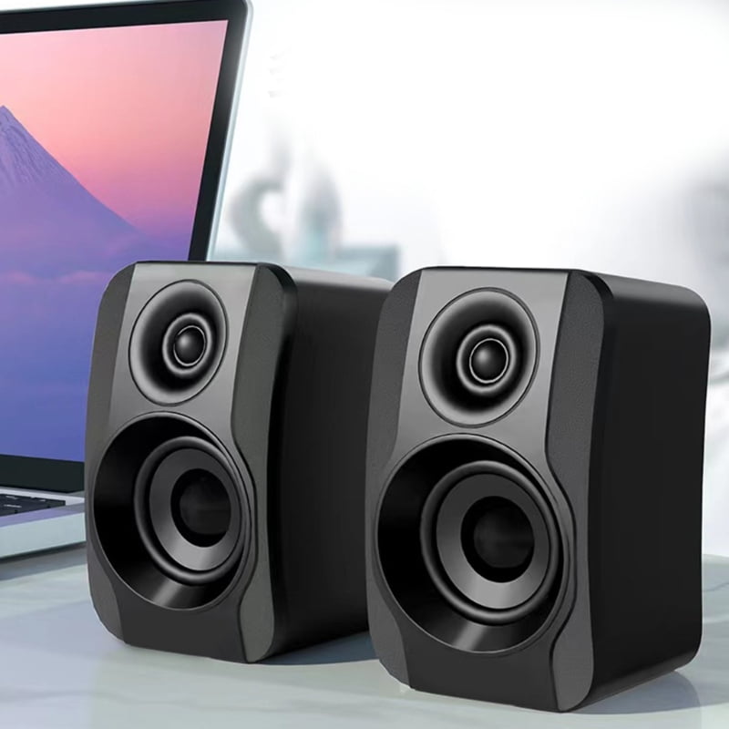 USB Wireds Speaker Stereo Subwoofer Sound Box 3.5mm Input USB Power