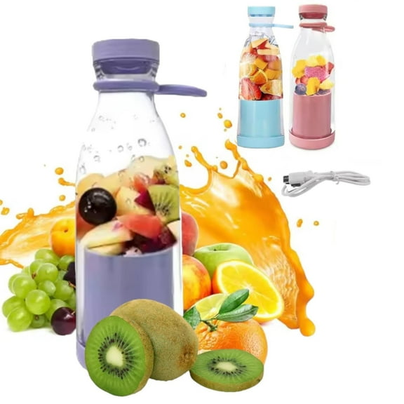 USB Wireless Charging Portable Juicer Cup 380ml Personal Size Battery Operated Mini Juice Blender