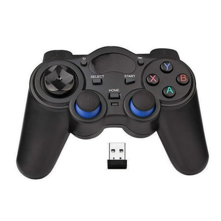 USB Wireless Game Controller Gamepad for PC/Laptop (Windows XP/7/8/10) and PS3 and Android & Steam - [Black](Black)
