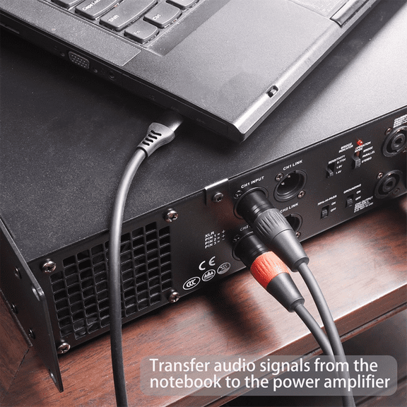 USB to XLR Audio Cable,USB to Dual XLR Male Output Cord,PC USB-Stereo Audio Cable Converter for Amplifier,Speaker 200cm,1 * USB to XLR Audio Cable,Black