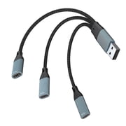 USB Y Splitter Cable USB Male to 2/3 Port Type C Female Cable Charging Data Transfer Splitter
