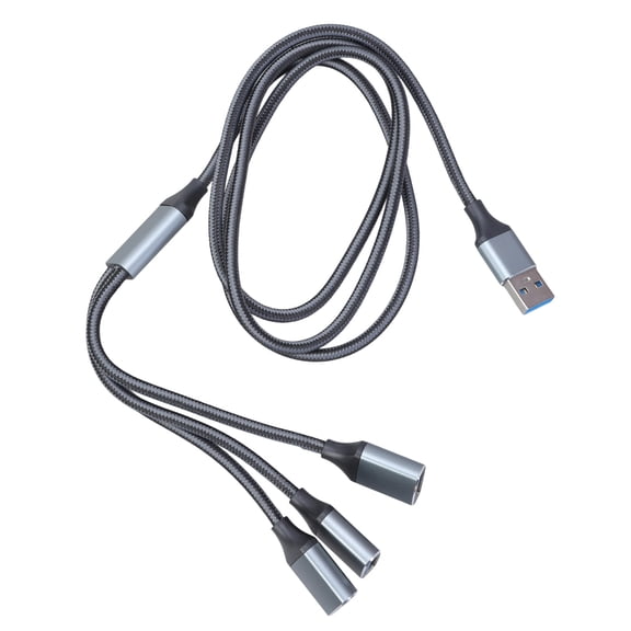 USB Y Splitter Cable USB Power Splitter Cable USB2.0 Male to 3 USB Female Splitter Cable Charging Data Transfer