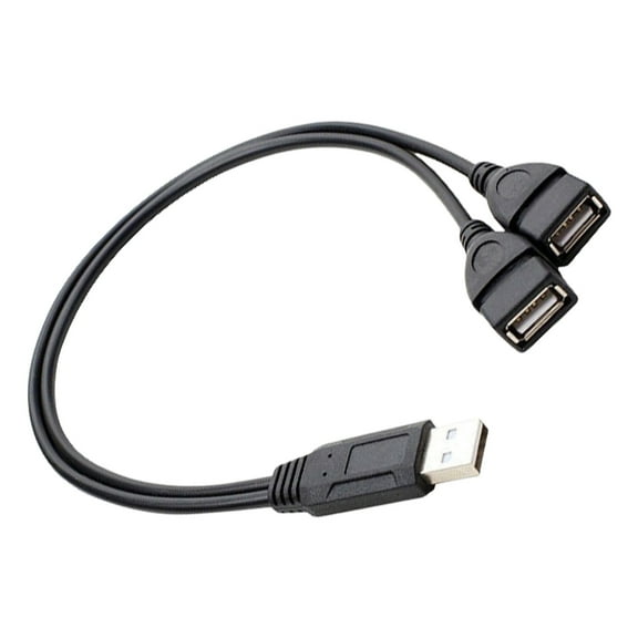 USB Y Splitter Cable USB2.0 Male to 2 Port USB2.0 Female Cable USB Cable Charging Data Transfer Splitter