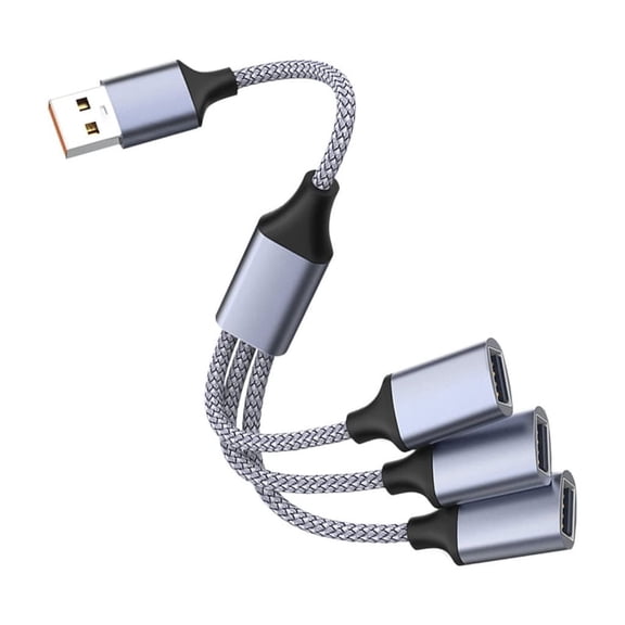 USB Y Splitter Cable USB2.0 Male to 3 Port USB2.0 Female Cable USB Cable Charging 480Mbps Data Transfer