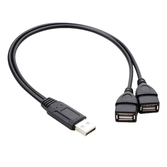 USB Y Splitter Cable for Charging 2 in 1 USB Male to 2 USB2.0 Female Extender Cable Data Charging Split Adapter