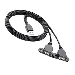 USB Y Splitter Power Cord Extension Cable USB Charging Wire for USB Fans Lights USB A 1 Male to 2 Female Extension Cord