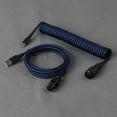 thumbnail image 1 of USB a to C Coiled Keyboard Cable with GX16 Detachable Connector for Mechanical Gaming Keyboard, 1 of 5