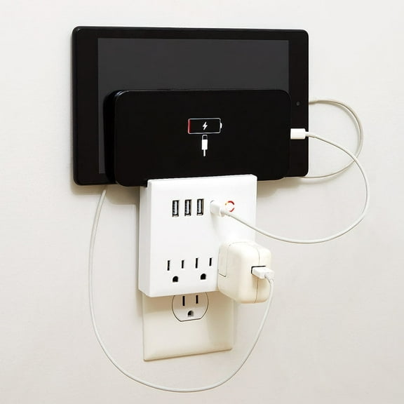 USB And Outlet Adapter With Phone Holder - Ultimate Charging Hub