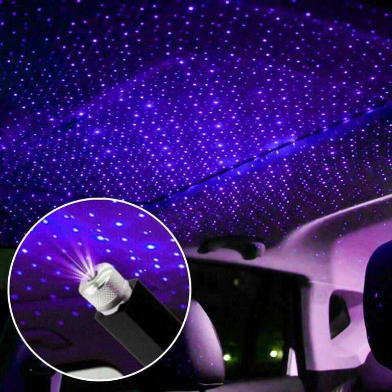 USB car Full Star Atmosphere Light Starlight Projection Night Light LED  Interior Light Starry Night Light Modified car Interior Decoration - Plug  and