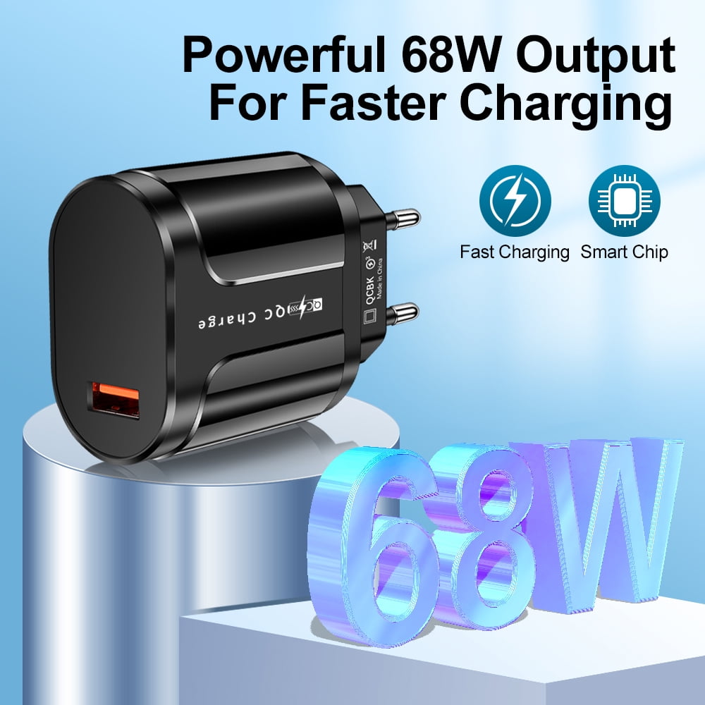 USB charger fast charging 3.0 68W mobile phone charger adapter, suitable for mobile phone ultra