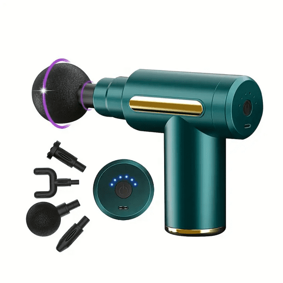 USB charging fascia gun fitness massage Deep Tissue Massager Gun - 4 Interchangeable Heads, Ultra-Quiet Brushless Motor, Portable Perfect for Sports, Gym, and Home Use