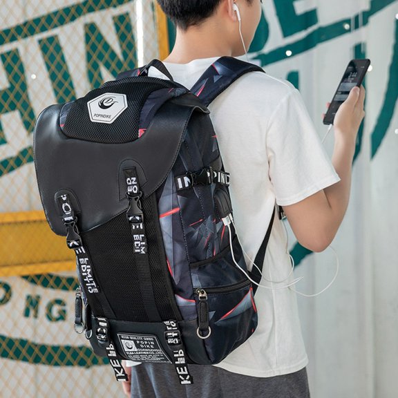 USB computer backpack,Red