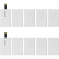 thumbnail image 1 of USB flash drive 128GB 10 pack, card USB 2.0 thumb drive bank card shape memory stick card USB drive loose USB 128GB 10 pieces (white card), 1 of 5