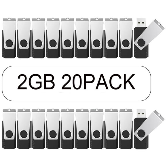 USB flash drive 2GB 20 pack, USB2.0 PenDrive Gig Stick Memory Stick PenDrive (2GB * 50PACK, BACK)