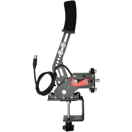 USB handbrake, 14-bit USB handbrake Suitable for Racing Games, and Logitech G27 G29 Simulation Performance handbrake 11.8 inches + with Clip (PC System only)