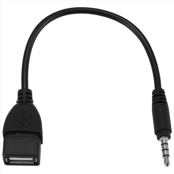 USB jack, AUX, 3.5 mm jack for audio data charging cable black